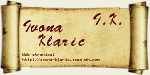 Ivona Klarić vizit kartica